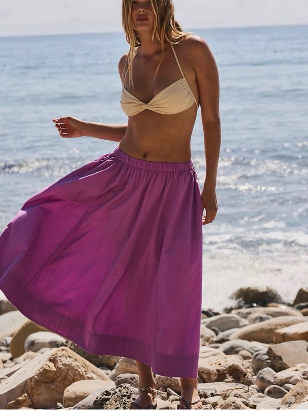 Free People Lowen midi skirt